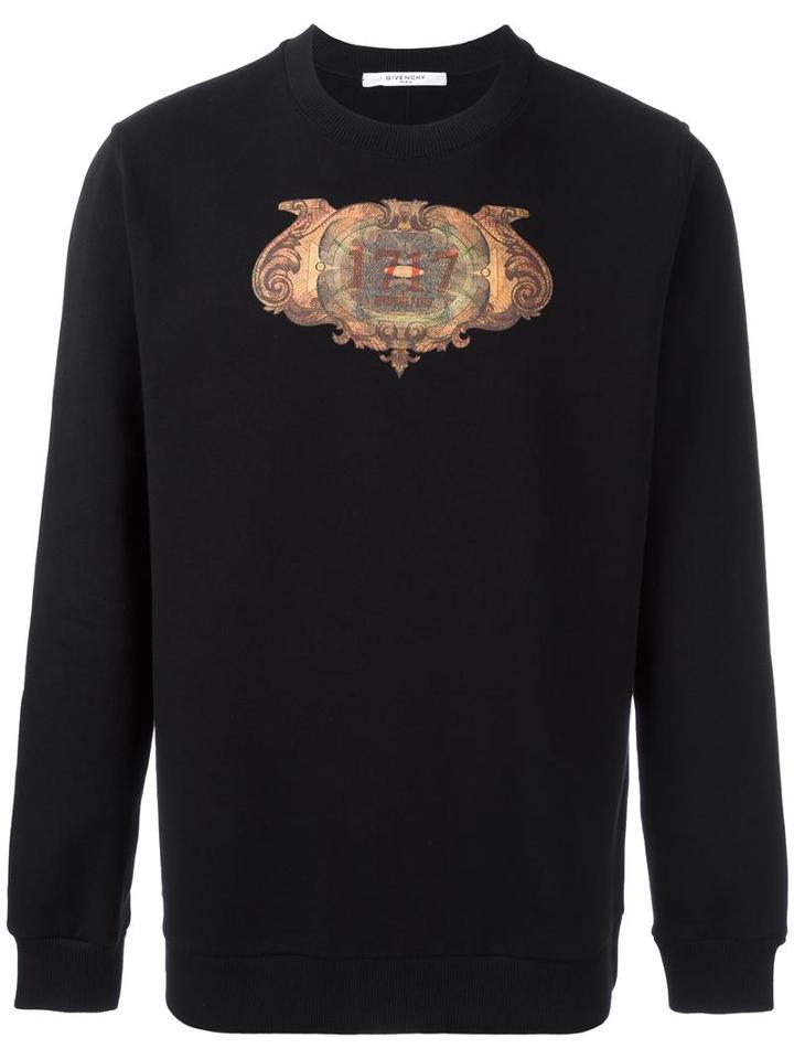 Givenchy 17 Print Sweatshirt, Men's, Size: Xl, Black, Cotton
