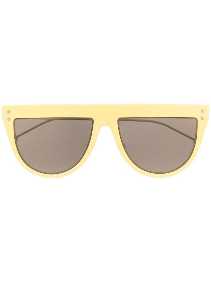 Fendi Eyewear Semi-circle Sunglasses - Yellow