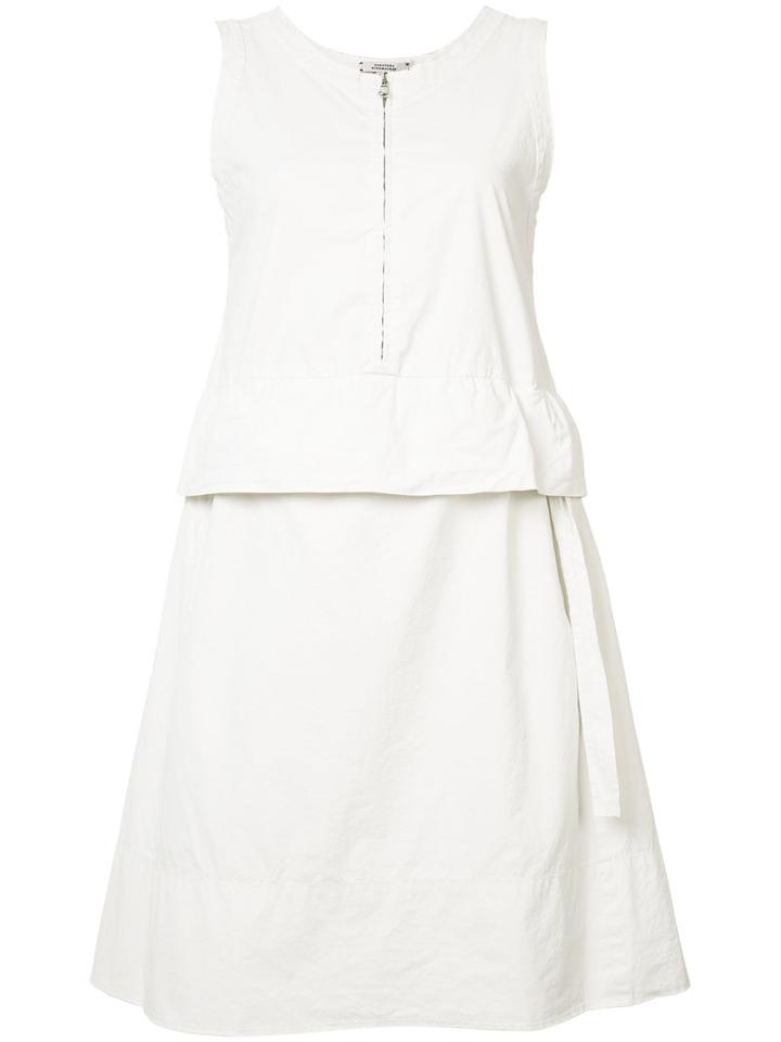 Dorothee Schumacher - Zip Up Fitted Dress - Women - Cotton - 3, Women's, White, Cotton