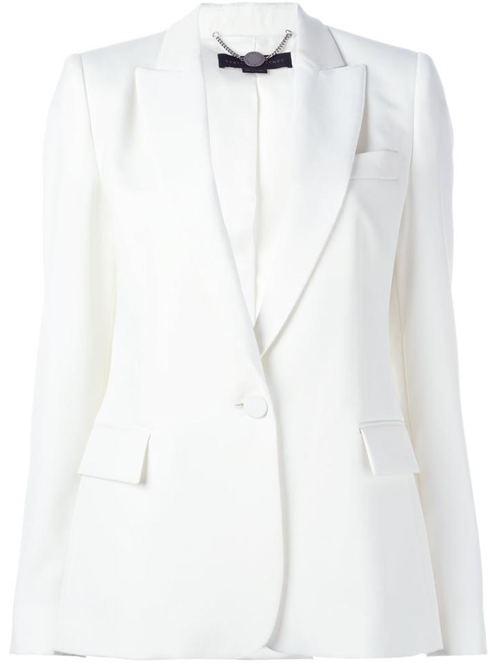 Stella Mccartney 'ingrid' Jacket, Women's, Size: 42, White, Silk/cupro/viscose/wool