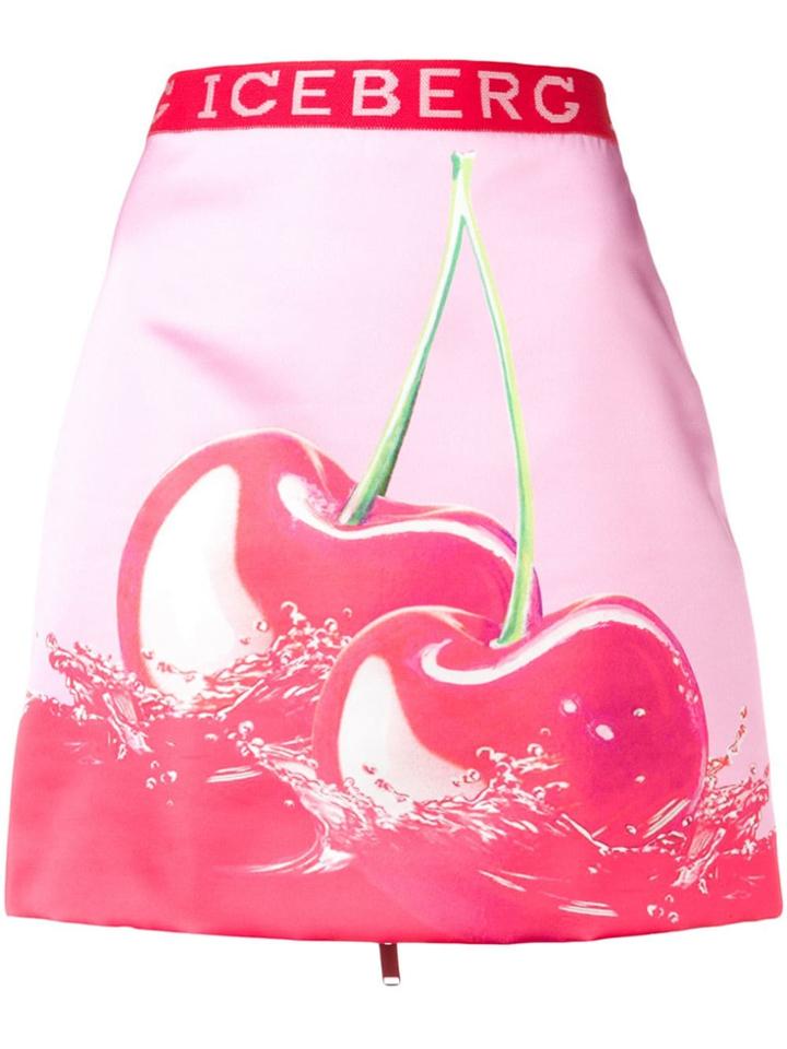 Iceberg Cherry Logo Skirt - Pink