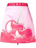 Iceberg Cherry Logo Skirt - Pink