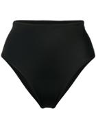 Solid & Striped High Waisted Bikini Bottoms - Black
