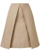 Astraet Layered A-line Skirt, Size: 0, Nude/neutrals, Cotton