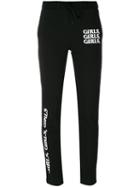 Brashy - Slogan Printed Track Trousers - Women - Cotton - S, Black, Cotton