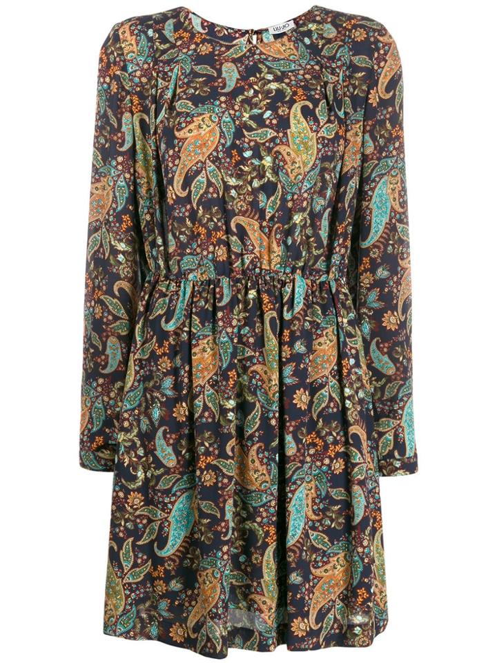 Liu Jo Short Floral-print Dress - Blue