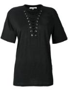 Iro Lace-up T-shirt, Women's, Size: Medium, Black, Linen/flax