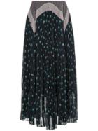 Astraet Printed Pleated Skirt - Blue