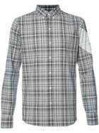 Moncler Gamme Bleu Checked Shirt, Men's, Size: 3, Grey, Cotton