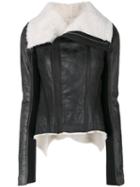 Rick Owens - Shearling Lined Jacket - Women - Calf Leather/cupro - 44, Black, Calf Leather/cupro