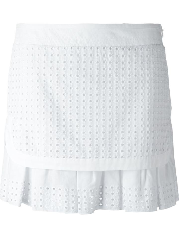 Diesel Black Gold Perforated Layered Mini Skirt