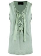 Andrea Bogosian Sleeveless Blouse, Women's, Size: Medium, Green, Cotton/polyester