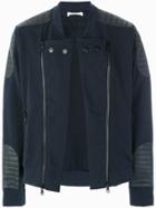 Pierre Balmain Zipped Biker Sweater - Blue