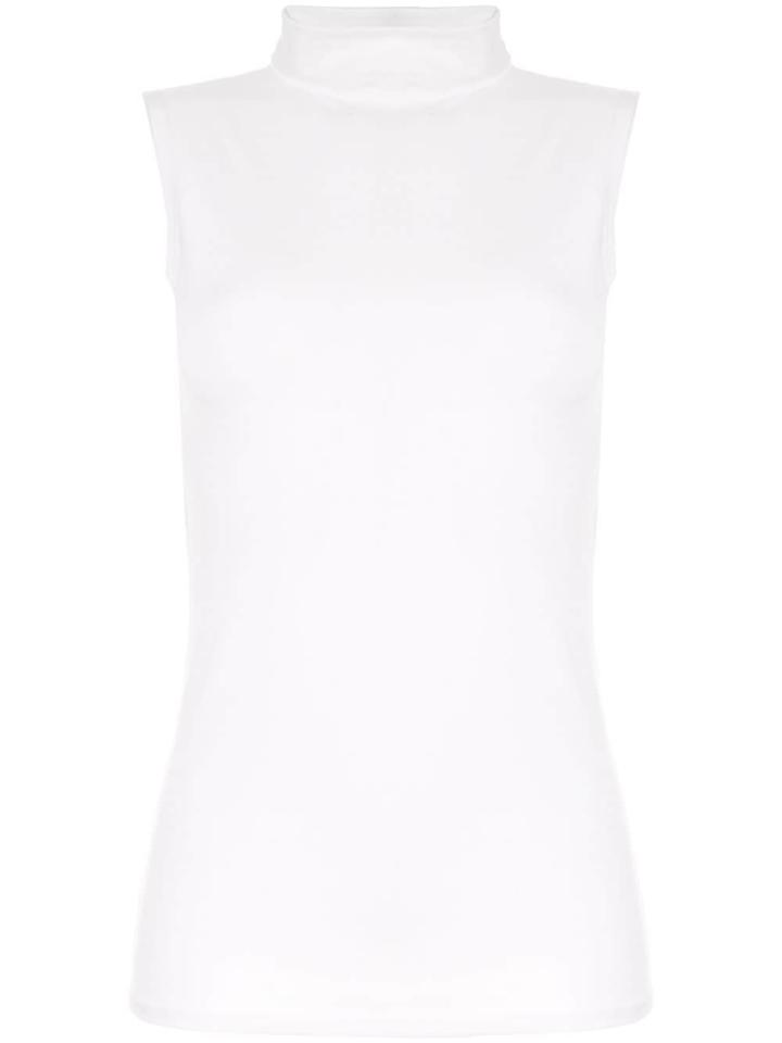 Layeur Marina Turtleneck Tank Top - White