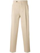 Éditions M.r - High Waist Trousers - Men - Cotton/polyester - 46, Nude/neutrals, Cotton/polyester