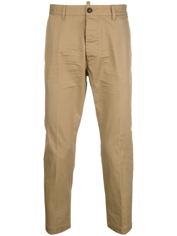 Dsquared2 Cropped Chinos - Nude & Neutrals
