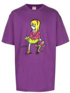 Supreme Contrast Print T-shirt - Purple