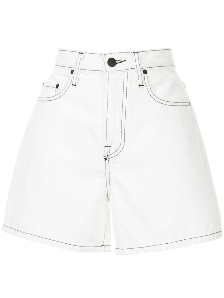 Nobody Denim Stevie High Rise Shorts - White