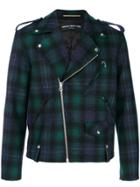 Department 5 Tartan Biker Jacket - Multicolour
