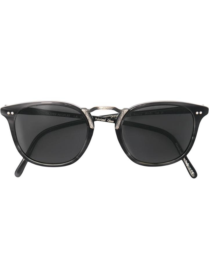 Oliver Peoples Square Tinted Sunglasses - Black