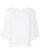 Edward Achour Paris Lace Short-sleeve Top - White