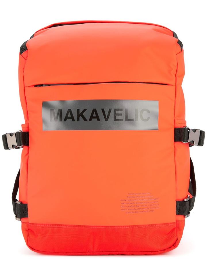 Makavelic Ludus Box-logo Universe Daypack - Yellow & Orange