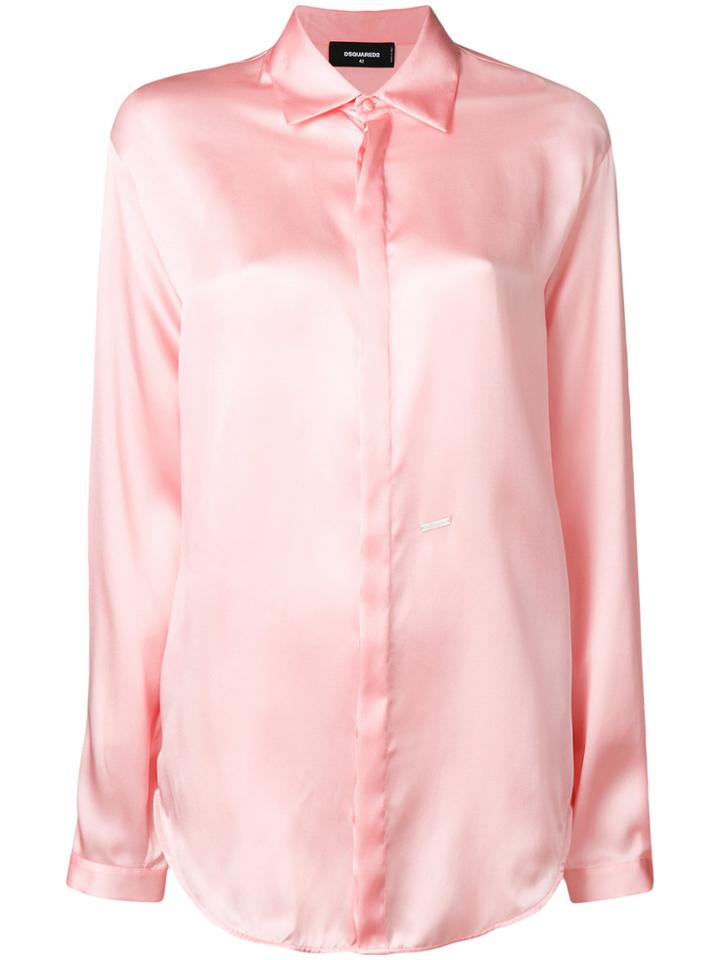 Dsquared2 Satin Shirt - Pink & Purple