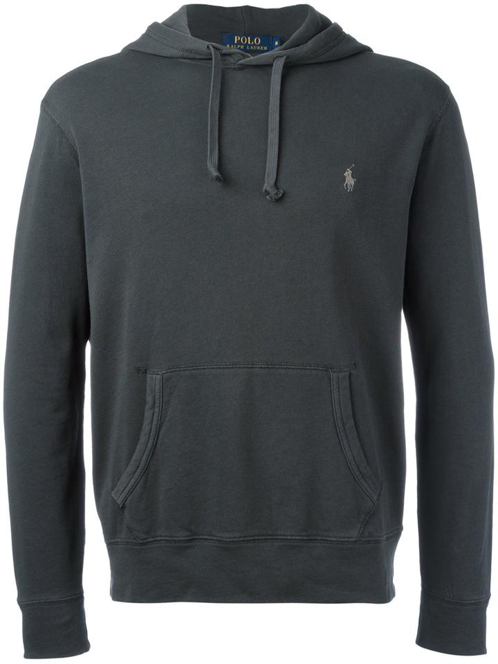 Polo Ralph Lauren Embroidered Logo Hoodie, Men's, Size: Xl, Grey, Cotton