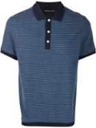 Michael Kors Contrast Trimmed Polo Shirt - Blue