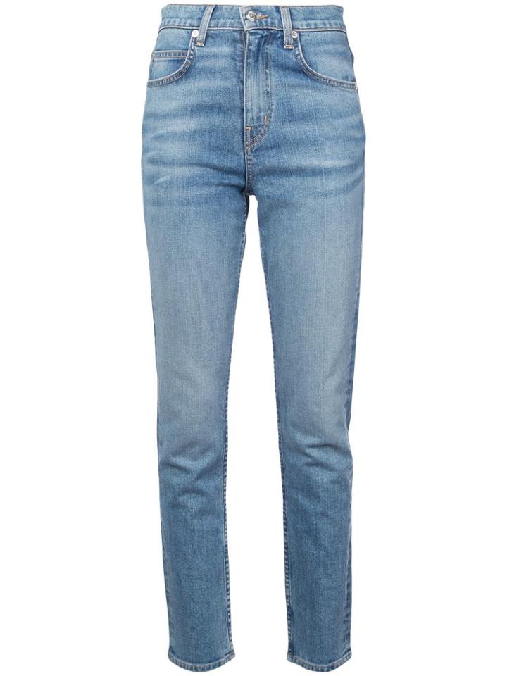 Proenza Schouler Pswl High Rise Slim Jeans - Blue