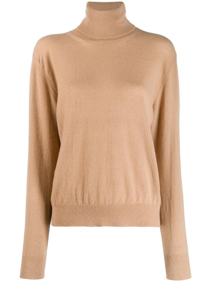 Laneus Roll Neck Jumper - Brown