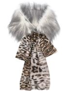 Liska Collar And Tie Scarf - Grey