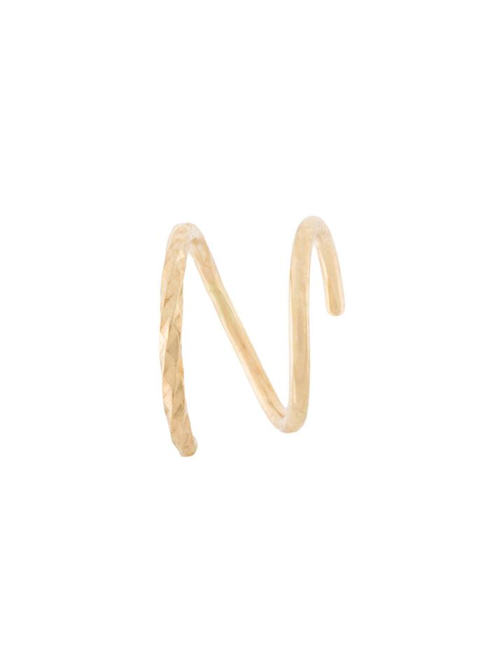 Maria Black Diamond Cut Twirl Earring - Metallic