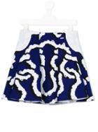 Kenzo Kids - Printed Skirt - Kids - Cotton - 10 Yrs, Girl's, Blue