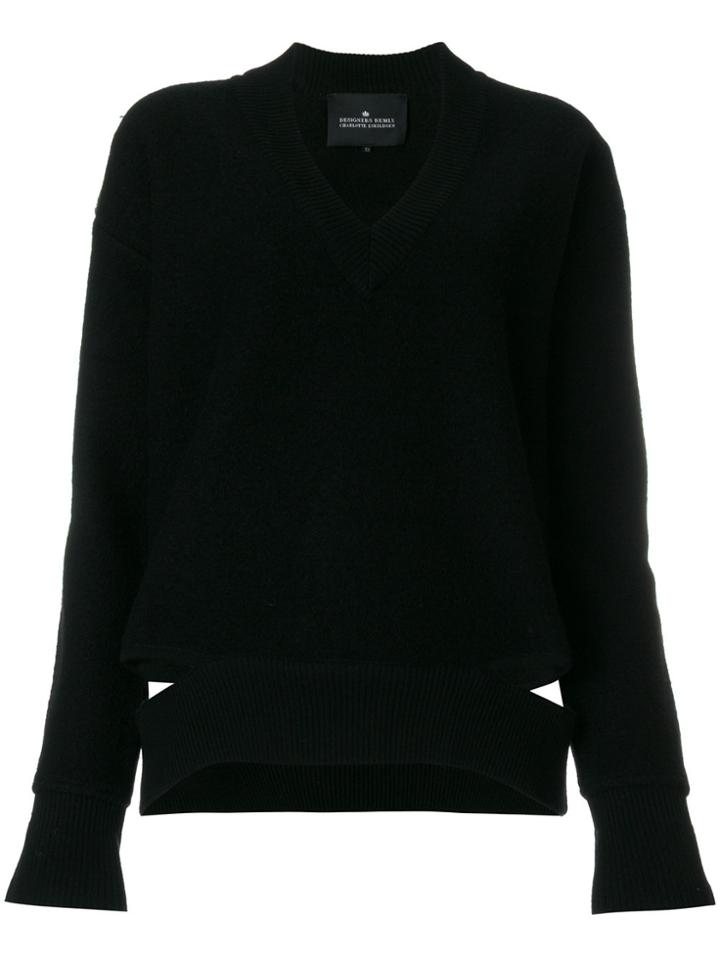 Designers Remix Bailee V-neck Sweater - Black