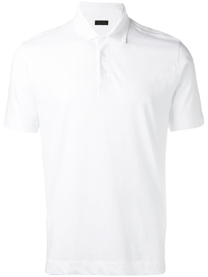 Z Zegna Classic Polo Shirt, Men's, Size: Small, White, Cotton