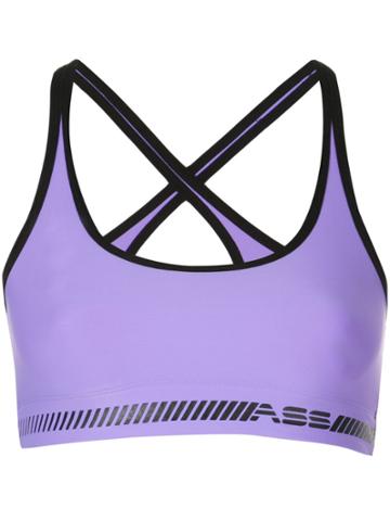 Adam Selman Sport Cropped Logo Top - Purple