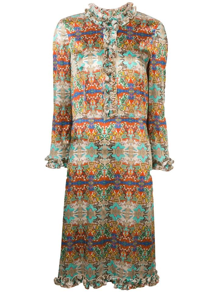 Ultràchic Kittens Printed Shift Dress - Blue