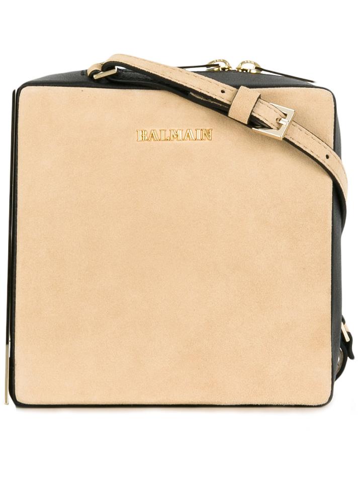 Balmain Pablito Shoulder Bag, Women's, Nude/neutrals, Nappa Leather