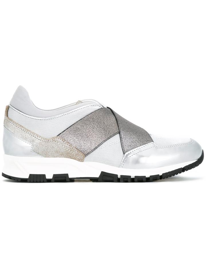 Lanvin Crisscross Strap Sneakers - Grey