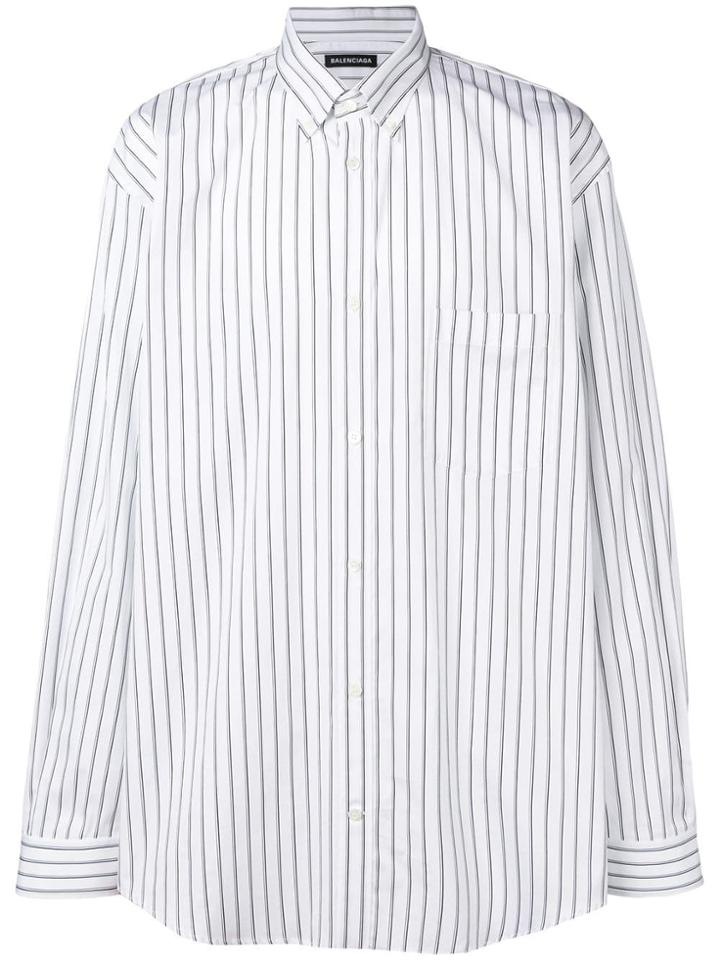 Balenciaga Logo Printed Shirt - White