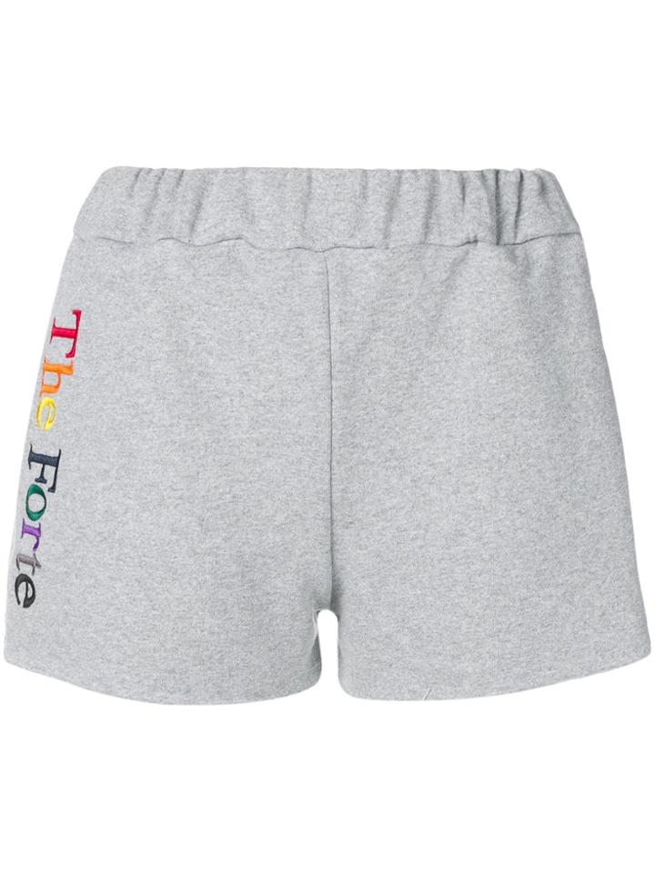 Forte Dei Marmi Couture Branded Jersey Shorts - Grey
