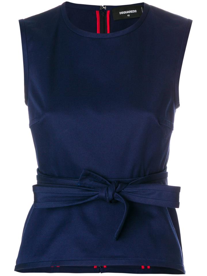 Dsquared2 Self-tie Blouse - Blue
