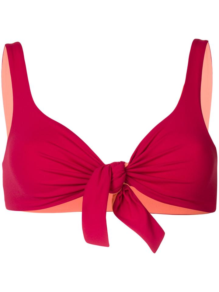 Fisico Knot Detail Bikini Top - Red