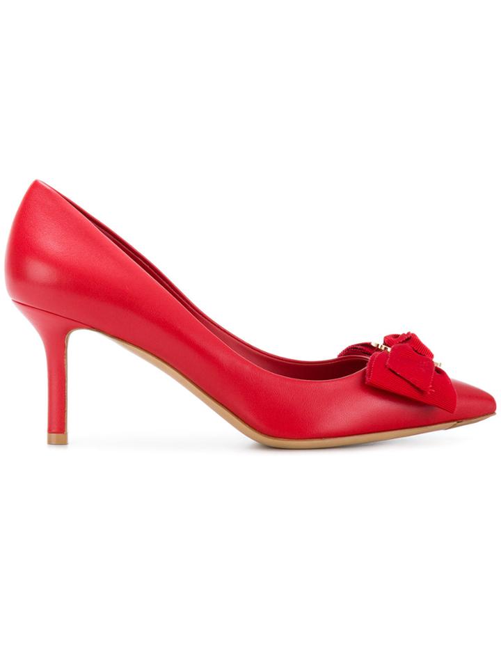 Salvatore Ferragamo Peony Pumps - Red