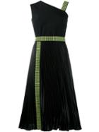 Christopher Kane Studded One Shoulder Dress, Women's, Size: 40, Black, Acetate/viscose/polyester/silk
