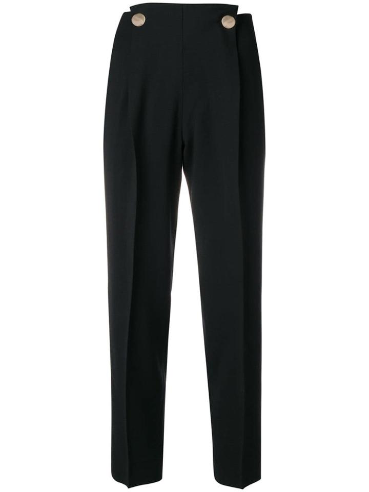 Incotex Metallic Button Trousers - Black
