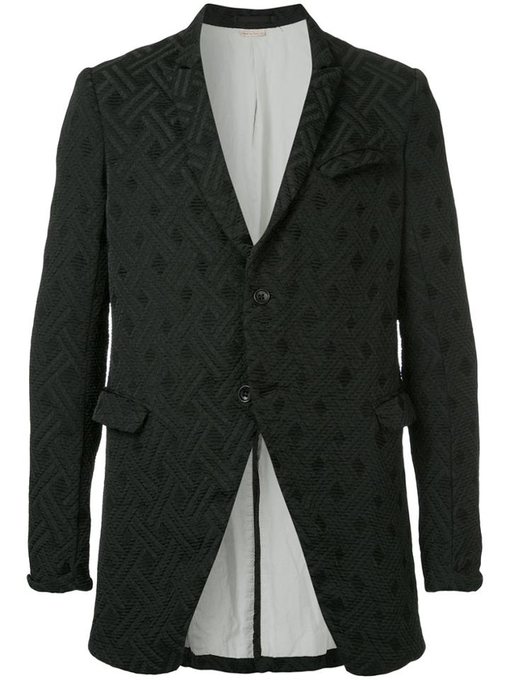 Comme Des Garçons Vintage Textured Slim-fit Blazer - Black