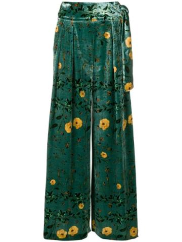 Ailanto Floral Print Trousers - Green