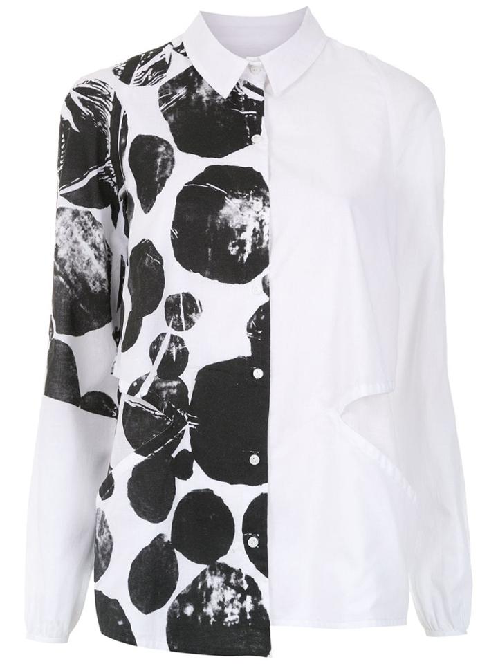 Mara Mac Long Sleeved Printed Shirt - White